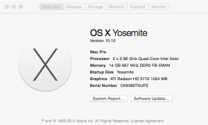 Mac Pro 1,1 Yosemite